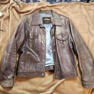 Wilsons Leather Maxima Jacket – Deep Purple Genuine Leather – XL (Runs Small)